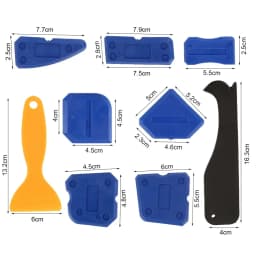 9pcs Caulking Tool Kit Joint Sealant Finishing Tool Portable Grout Scraper Multipurpose Caulk Remover for Window Tile Sink