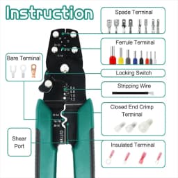 Multi-Function Mini Electric Terminal Crimping Pliers With Wire Stripping Cutting Hand Crimping Tool Multiple Connector