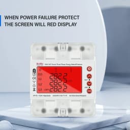 EARU Three Phase Tuya WiFi Smart Bidirectional Energy Power kWh Meter Over Under Voltage Protector Relay Switch Current Limit