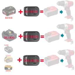 MT18EIN DM18EIN BS18EIN Adapter Converter for Makita for DeWalt for Milwaukee for Bosch Li-ion Battery for Ein Lithium Tool