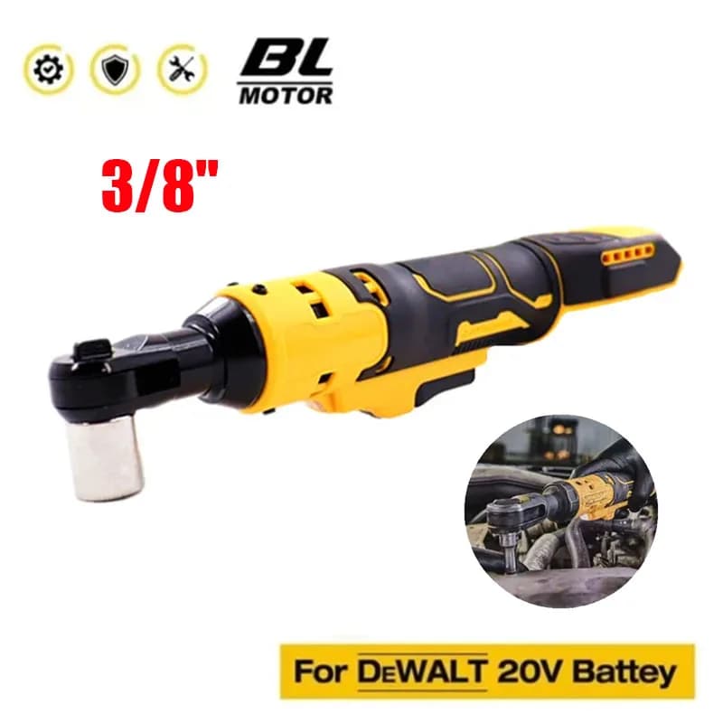 Electric Ratchet Wrench 220N.M Cordless Driver 3/8'' Impact Removal Screw Nut Repair Power Tools for Dewalt 18V 20V Battery