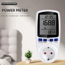 AC 220V EU Plug Digital Energy Power Wattmeter Meter Socket Kwh Wattage Voltage Analyzer Electricity Outlet Power Analyzer