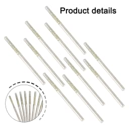 10PCS 0.8-2.5mm Diamond Drill Bits With 2.35mm Shank For Glass Jade Amber Jewelry Tile Stone Drilling