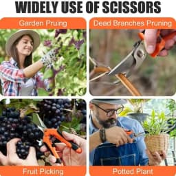 3 Pack Garden Pruning Shears, Stainless Steel Shears, Gardening Shears, Scissors, Garden Clippers, Pruning Snips for Gardening