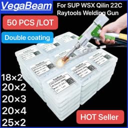 50 PCS Laser Protective Windows Lens 18x2 20x2 20x3 20x4 25x2 1064nm Optical Lens for Laser Handheld Welding Gun Protective Lens