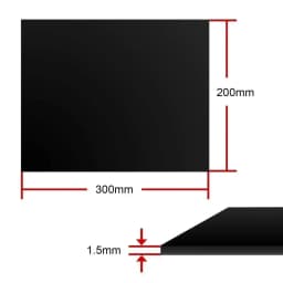 5-50PCS ABS Plastic Model Sheet Black 0.5mm/1mm/1.5mm/2mm/3mm/4mm/5mm Thick for Craft Projects DIY Cosplay
