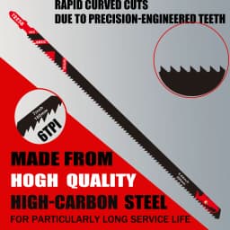 10-Inch 6Tpi Long Jigsaw Blades for Wood, 5/10/20-Pack T225B Sabre Saw Blades, Professional Woodworking Blades for Fast Cutting