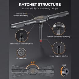 74 in1 Ratchet Screwdriver Set Detachable Ratchet T Handle Portable Repair Tool Kit for Furniture Computer Bicycle Eyeglass DIY