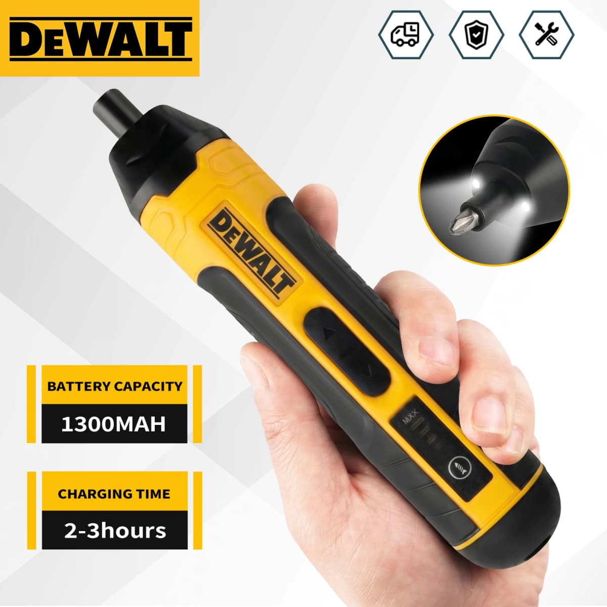 DEWALT Cordless Electric Screwdriver | 3.6V 5N.m Torque | 1/4" Chuck | 1300mAh Li - ion Battery HT422