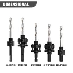 1Pc A2 A4 Hole Saw Arbor With Drill Bit For Bi-Metal Hole Saw Woodworking Power Tool Accessory