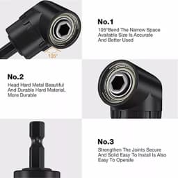 90/105/360 Degrees 1/4" Hex Shank Magnetic Adapter Bending Drills Reversible Ratchet Screwdriver Adjustable Power Driver Tools