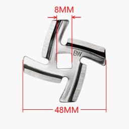 1pc/3pcs Meat Grinder Blade Stainless Inner Hole 8mm Meat Grinder Parts Blade For MGB Series Meat Grinder Kitchen Appliance Part