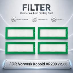 Replacement For Vorwerk Kobold VR200 VR300 Robot Vacuum Cleaner Main Roller Brush Side Brush Hepa Filter Spare Parts Accessories