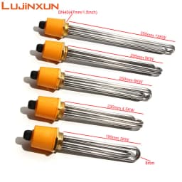 LUJINXUN DN40 47mm BSP Thread Heater Element 220V/380V for Water Tank 3KW/4.5KW/6KW/9KW/12KW TEN 201SS Tube Copper Thread 1pc