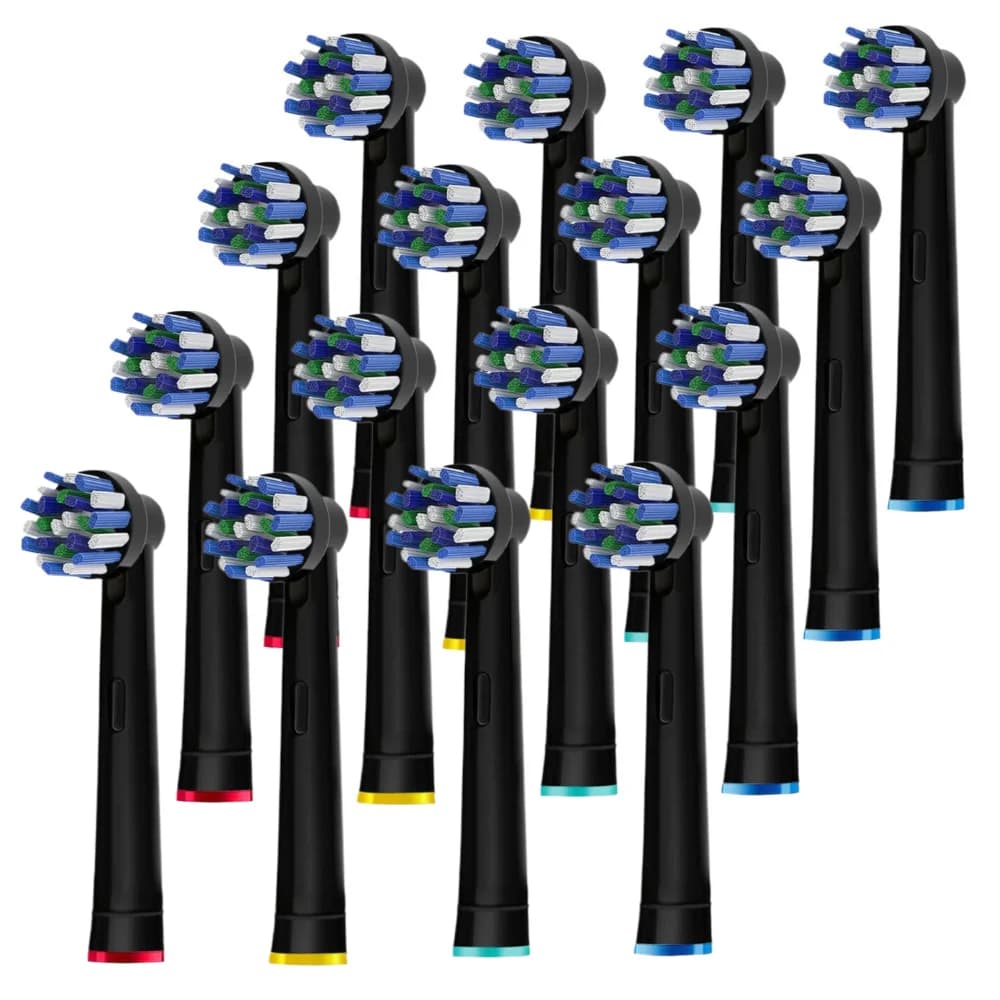 Black Cross Toothbrush Heads Refill for Oral B Braun Pro 500/1000/1500/3000/3757/5000/7000/7500/800 Brush Head Nozzles for OralB