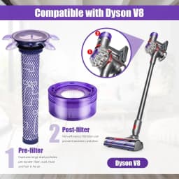 Filter for Dyson V8 Focus Upgraded Filter for Dyson V7 V8 New Version Cordless Vacuum V8 Animal Extra Vacuum SV25 SV37 Replaceme