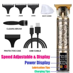 Portable Hair Cutting Machine T9 Vintage Hair Trimmer USB Fast Charging Shaver Barber Cordless Hair Clipper For Men's Barbe