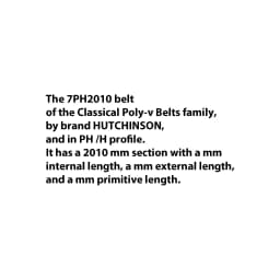 7PH2010 Tumble Dryer V-Ribbed Drive Belt Fit for HOTPOINT 7PH 2010mm 461970110511