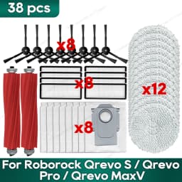 Fit for Roborock Qrevo Pro, Qrevo MaxV, Qrevo S, Qrevo Plus Accessories Mop Hepa Filter Main Side Brush Replacement Parts