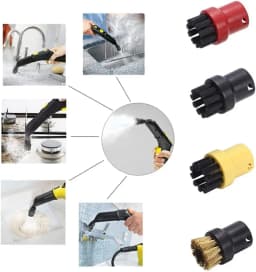 Nylon Round Brushes for Karcher, Kärcher Round Brush Set, Steam Cleaning Brush, Steam Cleaner Karcher SC1 SC2 SC3 SC4 SC5 CTK10