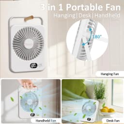 Portable Desk Fan Mini Foldable Table Fan With 5 Gear USB Rechargerable Wall Hanging Fan Student Desktop Fan For Office Home