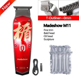 Madeshow M10+ M11 Professional Oil Head Hair Clipper Hair Cutter Titanium Plated Ceramic Blade 7000rpm Hair Salon Trimmer
