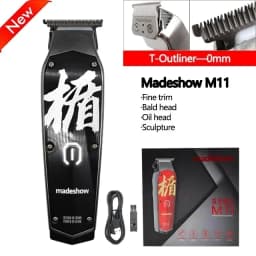 Madeshow M10+ M11 Professional Oil Head Hair Clipper Hair Cutter Titanium Plated Ceramic Blade 7000rpm Hair Salon Trimmer