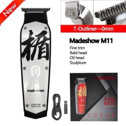Madeshow M10+ M11 Professional Oil Head Hair Clipper Hair Cutter Titanium Plated Ceramic Blade 7000rpm Hair Salon Trimmer