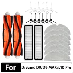 For Dreame Bot D9 Accessories D9 Max Robot Vacuum Cleaner HEPA Filter Main Side Brush Mop Cloths Replacement Spare Parts