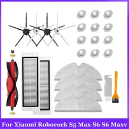For Xiaomi Roborock S5 Max S6 Maxv Vacuum Cleaner Replacement Kit Roller Brush HEPA Filter Mop Cloth Accessories Spare Parts