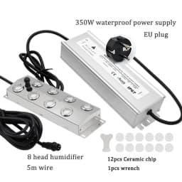 2/4/6/8/10/12 Head Ultrasonic Mist Maker Fogger Stainless Steel Air Humidier Garden/Rockery/Pool Fog Sprayer Generator 220V