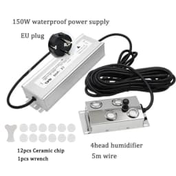 2/4/6/8/10/12 Head Ultrasonic Mist Maker Fogger Stainless Steel Air Humidier Garden/Rockery/Pool Fog Sprayer Generator 220V