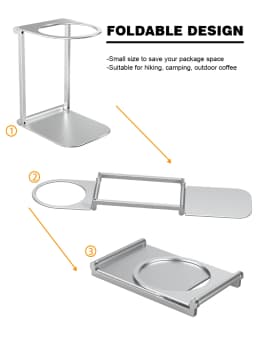 Foldable Coffee Drip Holder Aluminum Alloy Support Stand For Wireless Electric Portable Espresso Coffee Machine Accessories