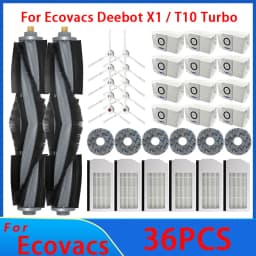 For Ecovacs Deebot T10 OMNI X1 TURBO Vacuum Cleaner Robot Filter Side Brush Cleaning Cloth Spare Parts Dust Box Accessories