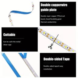 5V 2835 LED Strip Lights Can Be Pasted, Cuttable, White/Warm White Flexible LED Light For TV Backlight Home Cabinet Decor Lighti
