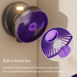 2024 New Style Small Portable Fan Rechargeable Wall Mounted Fan 90° Foldable Desktop Fan 4 Gears With Warm Night Light