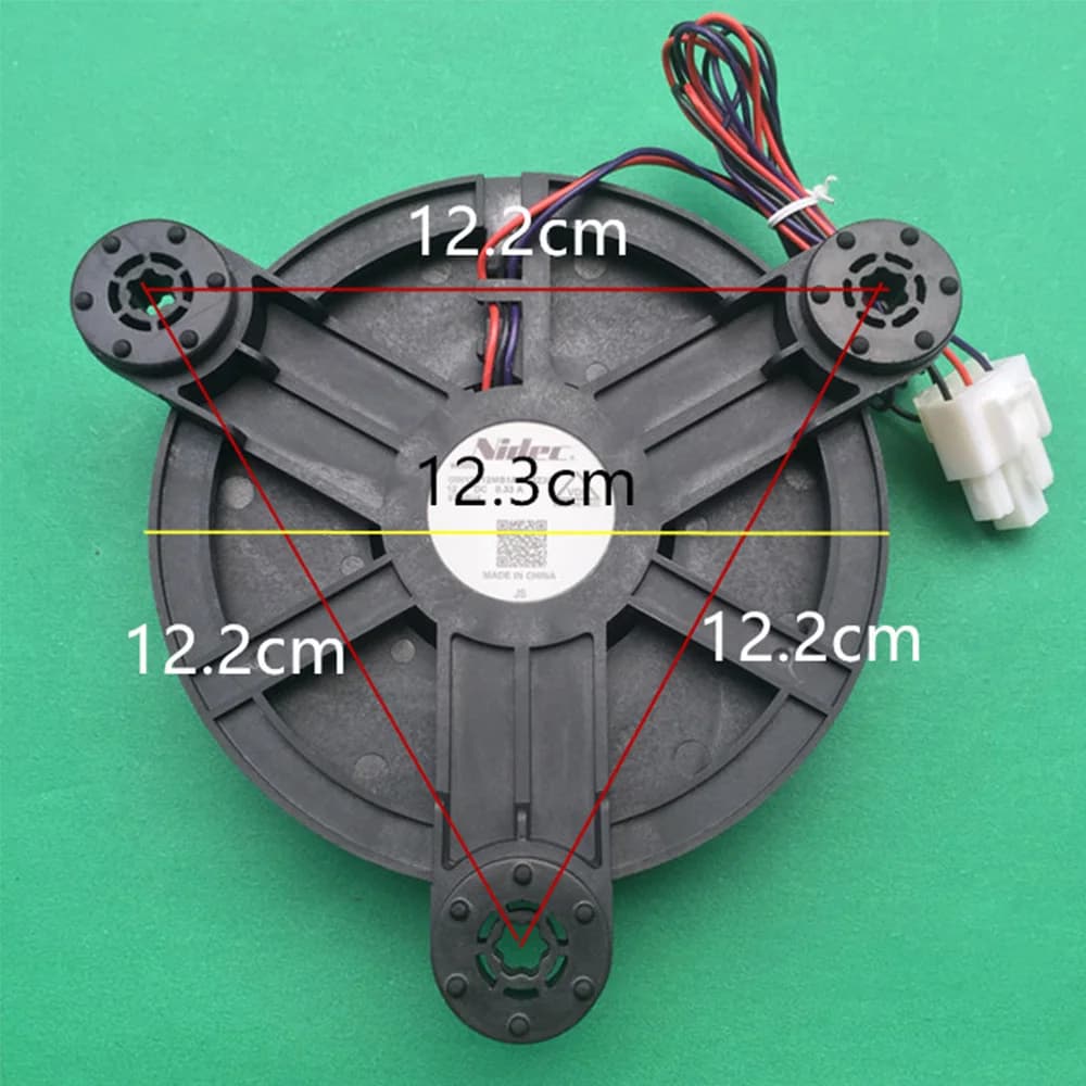 12V DC 0.33A Refrigerator Fan for Haier Freezer Cooling Fan GW12E12MS1AZ-52Z32 5702U4 Refrigerators Accessories 3Lines