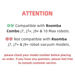 Fit For iRobot Roomba Combo j7+, Roomba Combo j9+ Robot Vacuum Accessories Dust Bag Roller Side Brush Hepa Filter Mop Cloths Rag