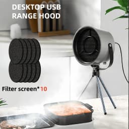 New USB Desktop Range Hoods Portable USB Powered Exhaust Fan Small Kitchen Hood Extractor Barbecue Large Suction Cooker Hood
