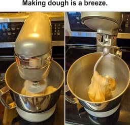 Dough Hook Attachment 4.5/5.0 Quart Bowel for KitchenAid, Coated Dough Hook for K45 K45SS KSM90 KSM150 Tilt-Head Stand Mixers