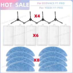 Fit For (ECOVACS DEBOT Y1 PRO, DEEBOOT NEO 2.0, YEEDI Y1 PRO) Vacuum Parts Main Roller Side Brush Filter Mop Cloth Accessories