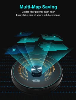 Robot Vacuum Cleaner ABIR K30 with Auto-empty Dock, 6500PA Suction, Multi-Floor Maping, Customized Wet Dry Room Cleaning