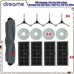 Dreame L10s Pro Ultra Heat / L10s Ultra Gen 2 / Dreame D20 Ultra / Mova E30 Ultra Main Side Brush Filter Mop Cloth Bag