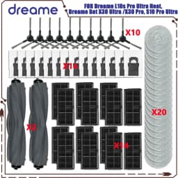 Dreame L10s Pro Ultra Heat / L10s Ultra Gen 2 / Dreame D20 Ultra / Mova E30 Ultra Main Side Brush Filter Mop Cloth Bag
