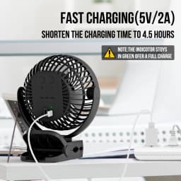 10000mAh Portable Camping Fan with LED Lantern&Hanging Hook-65H Rechargeable Battery Operated Fan with Hanging Hook for Tent Car