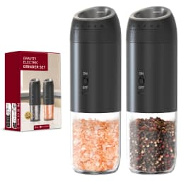 1/2PCS Electric Salt And Pepper Grinder with LED Light Gravity Sensing Adjustable Spice Mills Cordless Automatic Kitchen Gadget