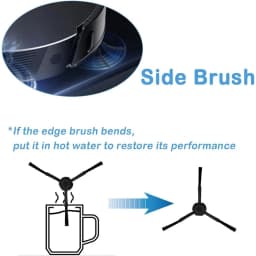 For Teendow BR151 Vacuum Robot Accessories, Side Brush Mop Cloth HEPA Filter Efficient Microfiber Spare Cleaning Replacement