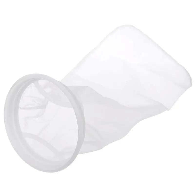 M7DF Nylon Filter Bag Aquarium Filter Sock for Fish for Tank 17 Inch Length 7 Inch Diameter Ring Removing Organic Waste