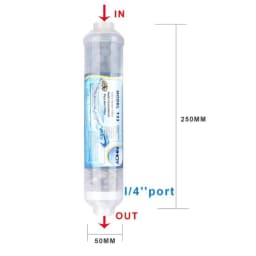 10-inch Alkaline Water Filter Cartridge 4-Layer RO Connect Restore Mineral Levels & PH Balance Optimal Water Quality and Taste