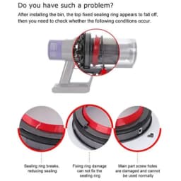 Dust Container Top Fixed Sealing Ring For Dyson V10 SV12 Vacuum Cleaner Repair Part Replacement Accessories